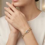 Gouden armband met briljanten slot