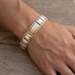 14 karaats heren armband bicolor