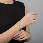 Wit gouden care tennis armband