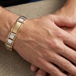 14 karaats heren armband bicolor