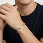 Christian goud bicolor armband