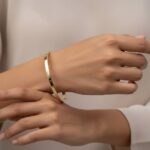 14 karaat geel gouden slavenarmband