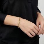 Gouden armband met platen