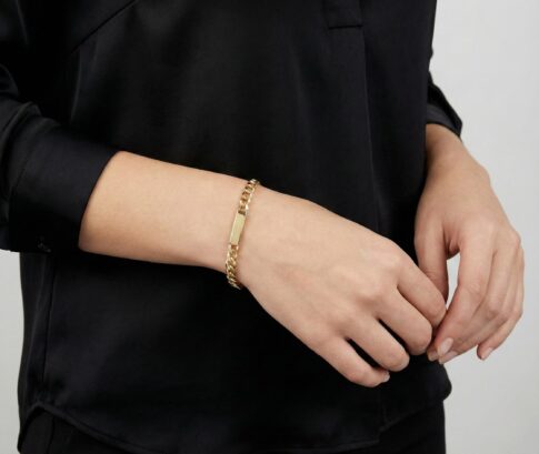 Gouden armband met platen