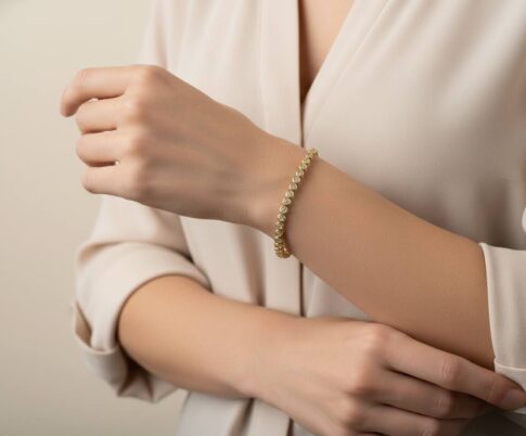 Christian gouden tennisarmband