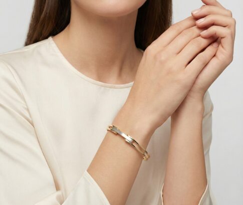 Gouden Christian scharnier armband