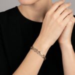 Wit en geel gouden armband