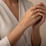 14 karaat Christian wit gouden armband