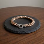 14 karaat gouden rosé en wit armband