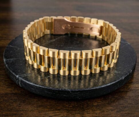 Christian heren armband 18 karaat goud