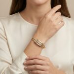 Wit en geel gouden Christian scharnier armband