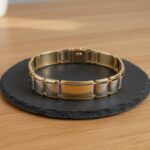 14 karaats heren armband bicolor