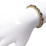 14 karaat armband diamant en saffier