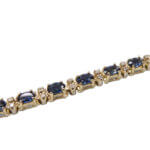 14 karaat armband diamant en saffier