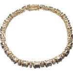 14 karaat armband diamant en saffier