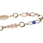 14 karaats bicolor armband met zirkonia