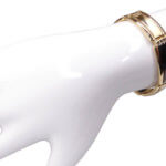 Bicolor armband met keramiek