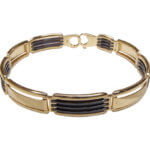 Bicolor armband met keramiek