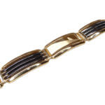 Bicolor armband met keramiek