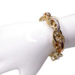 Gouden tricolor schakelarmband