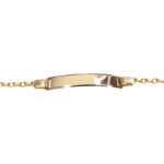 Geel gouden kind naamplaat armband