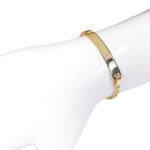 Geel gouden kind naamplaat armband