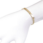Gouden kind naam plaat armband