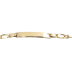 Gouden kind naam plaat armband