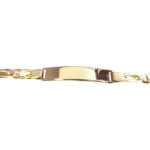 Gouden naamplaat armband