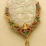 18 karaat gouden hanger met jade