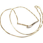 Bicolor gouden collier met diamant