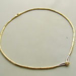 Bicolor gouden collier met diamant