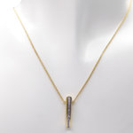 Geel gouden ketting met diamant hanger
