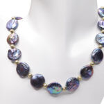 Gouden Tahitie zoetwaterparel collier