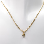 Gouden ketting met diamant hanger