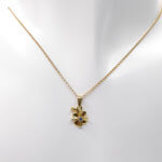 Gouden ketting met klaver hanger