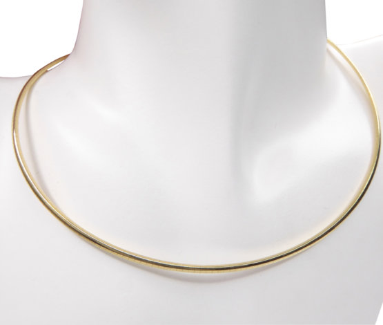 Gouden spang collier half rond