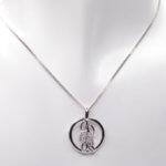 Wit gouden ketting met hanger