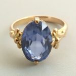 Gouden ring met synthetische topaas