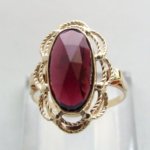 Occasion gouden granaat ring