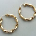 14 karaat Christian geel gouden oorbellen