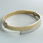 14 karaat Christian gouden bicolor slavenarmband