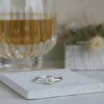 Wit gouden Christian zirkonia ring