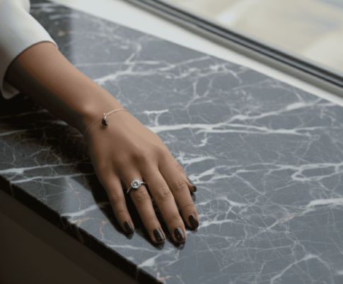 Wit gouden Christian zirkonia ring