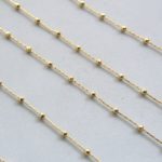 14 karaat gouden collier met balletjes