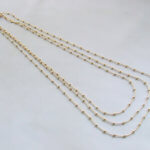 14 karaat gouden collier met balletjes