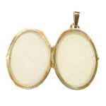 14 karaat gouden medallion met zirkonia