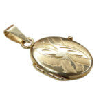 Geel gouden medaillon hanger