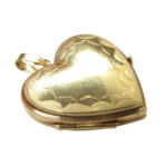 Gouden hart medaillon hanger