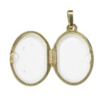 Gouden mat medaillon hanger